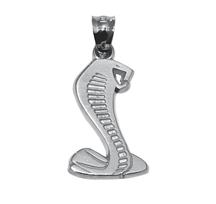 Necklace Pendant, Cobra Snake, Sterling Silver, 1" High