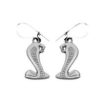 Earring Set, Cobra Snake, Sterling Silver, 3/4" High, French Hook Clasp