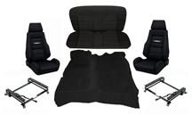 1984-93 Mustang Hatchback Corbeau Black GTs 2 Interior Upgrade Kit