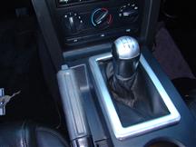 2005-09 Mustang Brushed Aluminum Shifter Trim Bezel for Manual Transmission