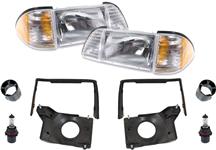1987-93 Mustang Deluxe Headlight Kit with Amber Sidemarkers