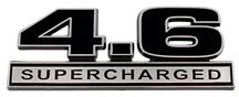 1996-10 Mustang Black 4.6L Supercharged Fender Emblem