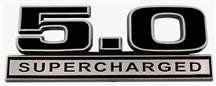 Mustang Black 5.0L Supercharged Fender Emblem