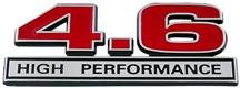 1996-04 Mustang Red 4.6L  High Performance Fender Emblem