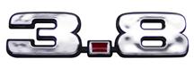 1994-04 Mustang Chrome 3.8L Fender Emblem