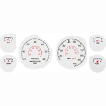 1979-82 Mustang White Face Gauge Kit