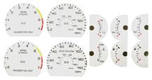 1990-93 Mustang 5.0 White Face Gauge Kit for 140 Speedo