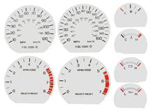 1999-04 Mustang 4.6L White Face Gauge Kit