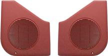 1987-93 Mustang Scarlet Red Door Speaker Grilles, Sold As Pair