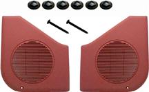 1987-93 Mustang Scarlet Red Door Speaker Grille Kit