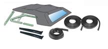 1988-93 Mustang Convertible 10 Piece Weatherstrip Kit From 10/87