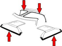 1987-88 Mustang T-Top 4 Piece Weatherstrip Kit