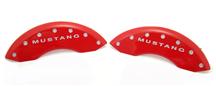 1987-93 Mustang Red Front Brake Caliper Covers with Mustang Text