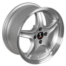 1987-93 Mustang Silver/Machined Cobra R Wheel - 17X9