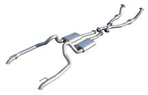 1998-04 Mustang V6 3.8L 2.5'' Stainless Steel Pypes Dual Turn Down with Catted X-Pipe Exhaust System