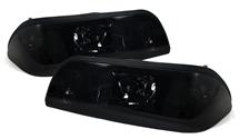 1987-93 Mustang Smoked One Piece Headlight Pair