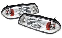 1987-93 Mustang Chrome One Piece Headlight Pair