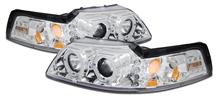 1999-04 Mustang Chrome Halo Led Projector Headlight Kit
