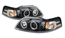 1999-04 Mustang Black Halo Led Projector Headlight Kit