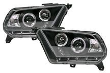 2010-12 Mustang Black Projector Headlights