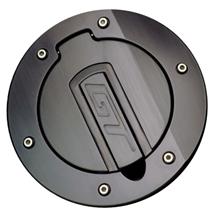 2005-09 Mustang Black Anodized Billet Aluminum Fuel Door w/ GT Logo