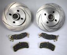 1983-86 Mustang 5.0L Short Stop Front Plated Slotted Brake Rotor And Pad Kit Also Fits  1987-93 Mustang 2.3L
