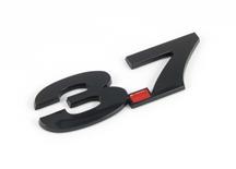 2011-2013 Mustang Black 3.7L Fender Emblem, Curved
