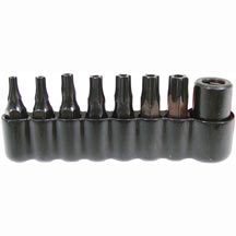 Tamper Proof Torx Bit Set.  T10 - T40