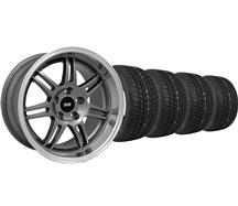 1994-04 Mustang Anthracite SVE Anniversary Deep Dish Wheel & Tire Kit - 17X9/10