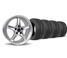 1994-04 Mustang Silver Cobra R Wheel And Tire Kit -17X9