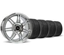 1979-93 Mustang Chrome Anniversary Wheel And Nitto Tire Kit - 17X9