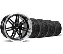 1979-93  Mustang Black Anniversary Deep Dish Wheel & Nitto Tire  Tire Kit - 17X9/10