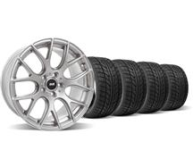 2005-13 Mustang Silver SVE Drift Wheel & Nitto Tire Kit - 19X9.5