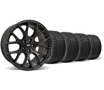 2005-13 Mustang Flat Black SVE Drift Wheel & Nitto Tire Kit - 19X9.5