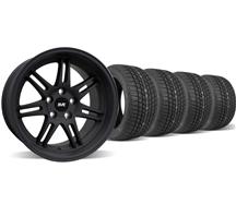 1994-04 Mustang Flat Black SVE Anniversary Deep Dish Wheel & Tire Kit - 17X9/10