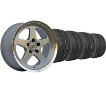 1994-04 Mustang Silver Sc Style Wheel & Tire Kit - 17X9
