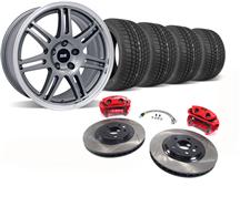 1994-04 Mustang Anthracite SVE Anniversary Deep Dish Wheel & Tire Kit with 13" SVE Brake Kit - 17X9/10