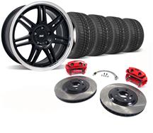 1994-04 Mustang Black SVE Anniversary Deep Dish Wheel & Tire Kit with 13" SVE Brake Kit - 17X9/10