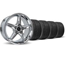 1994-04 Mustang Chrome Cobra R Wheel And Nitto Tire Kit -17X9