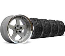 1994-04 Mustang Silver Deep Dish Sc Style Wheel & Nitto Tire Kit - 17X9/10